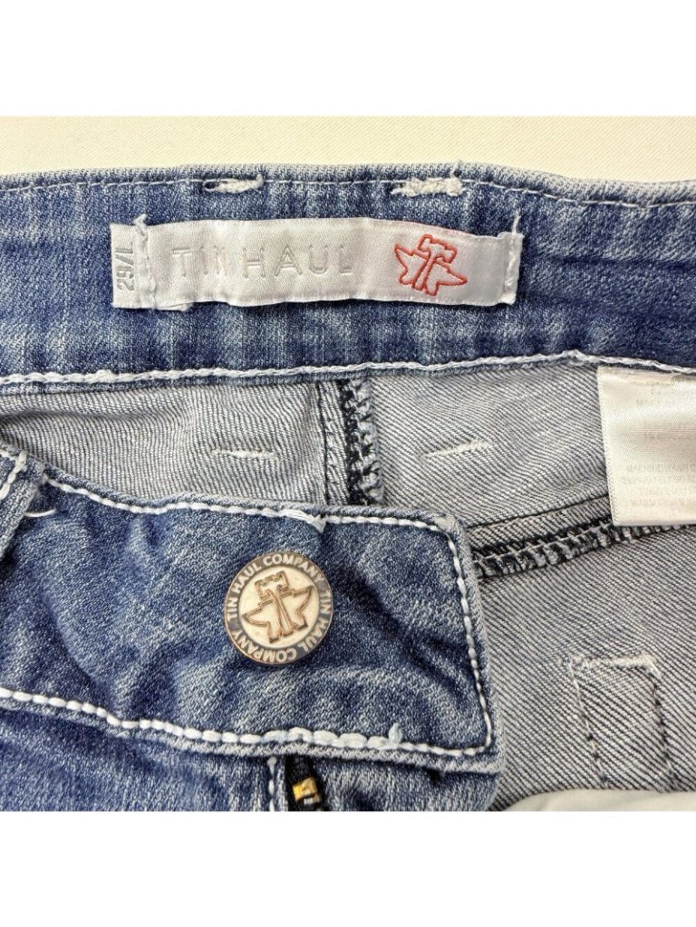 Tin Haul Jeans Bootcut Straight Women Size 29L Cowboy Cowgirl Embroidered Logo - Picture 7 of 12